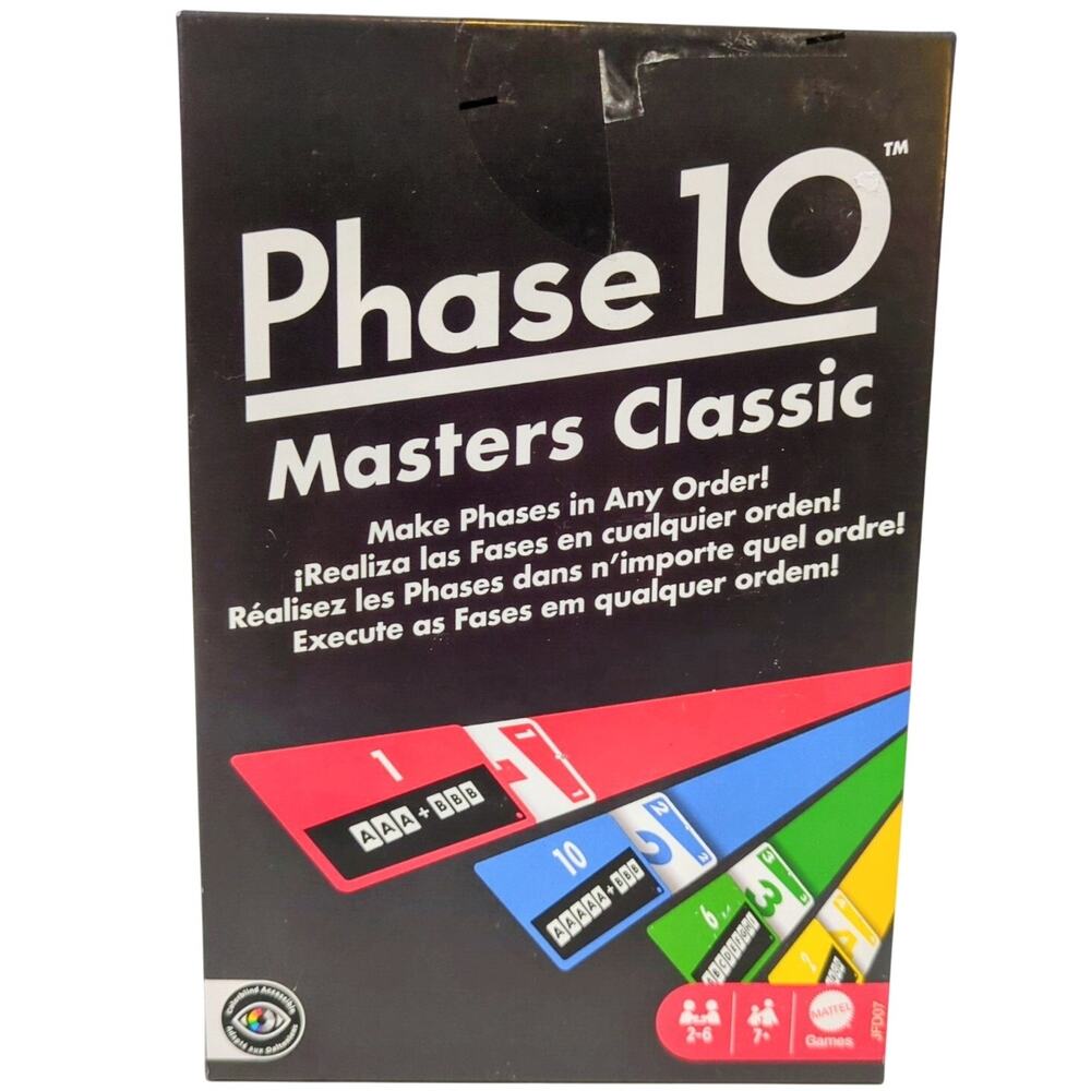 Phase 10 Masters Classic Card Game Mattel 2020 Any Order Family Game Night NEW
